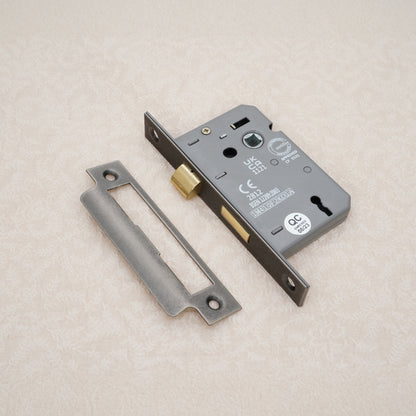 2.5" CE 3 Lever Mortice Sash Lock FD60 - Pewter