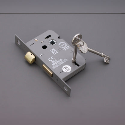 3" CE 3 Lever Mortice Sash Lock FD60 - Matt Black