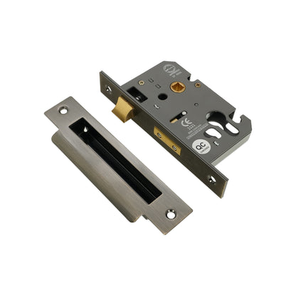 2.5" CE Euro Profile Mortice Sash Lock - Gunmetal Grey