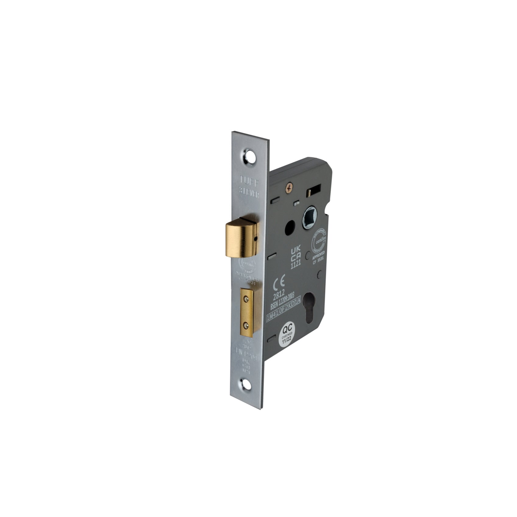 3" CE Euro Profile Mortice Sash Lock - Satin Chrome