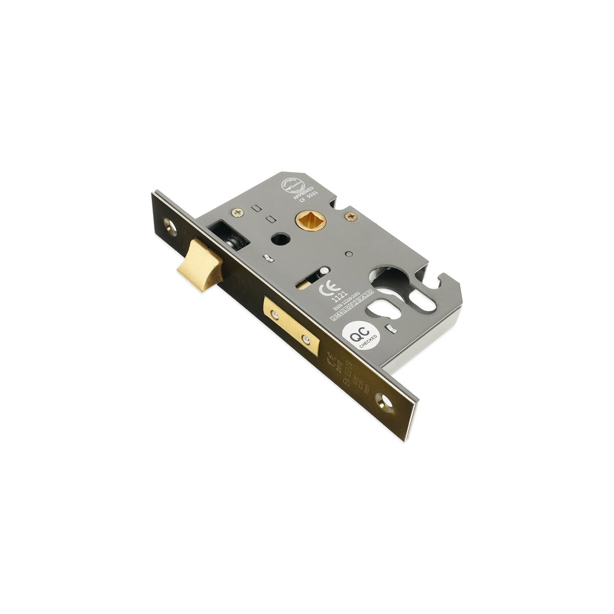 3" CE Euro Profile Mortice Sash Lock - Aged Bronze