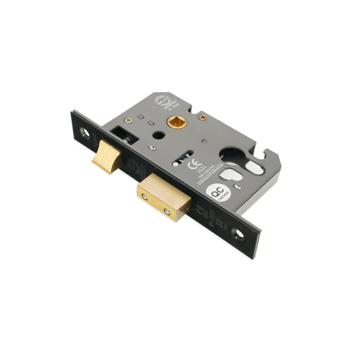 3" CE Euro Profile Mortice Sash Lock - Matt Black