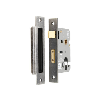 3" CE Euro Profile Mortice Sash Lock - Pewter