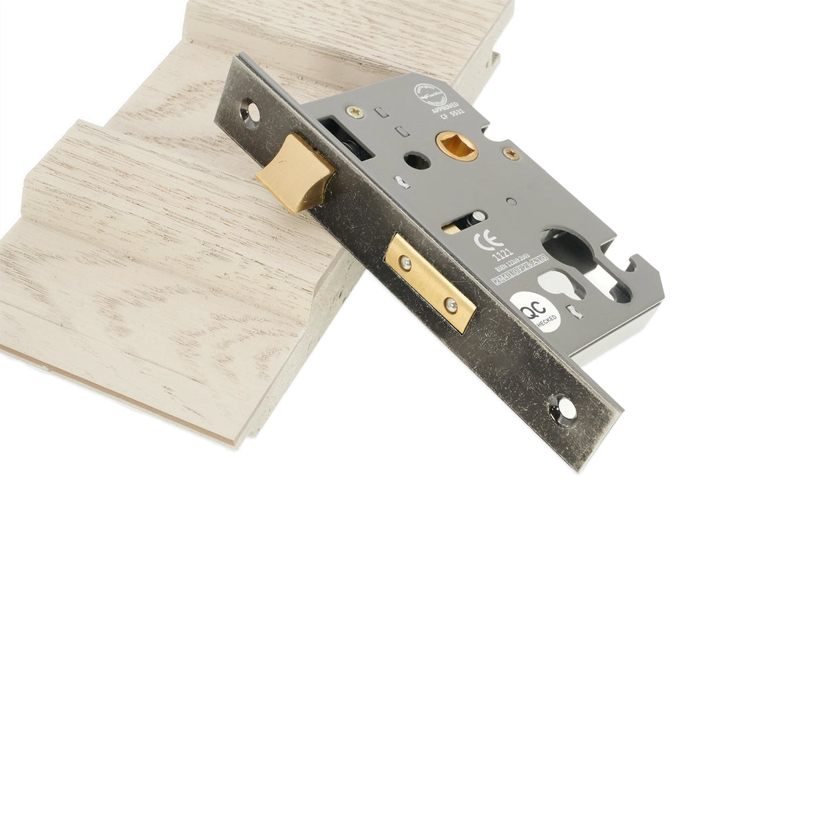 3" CE Euro Profile Mortice Sash Lock - Pewter
