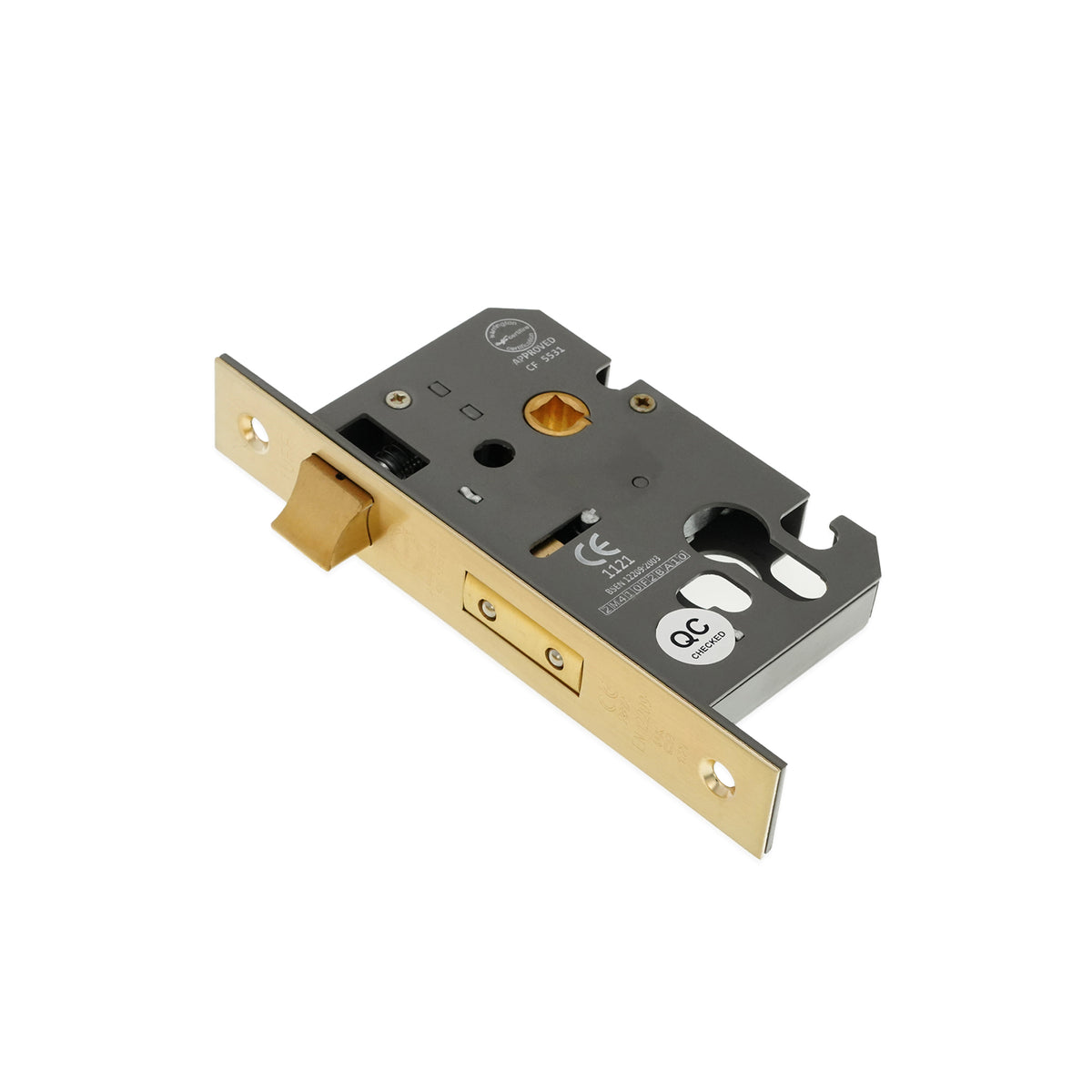 3" CE Euro Profile Mortice Sash Lock - Satin Brass
