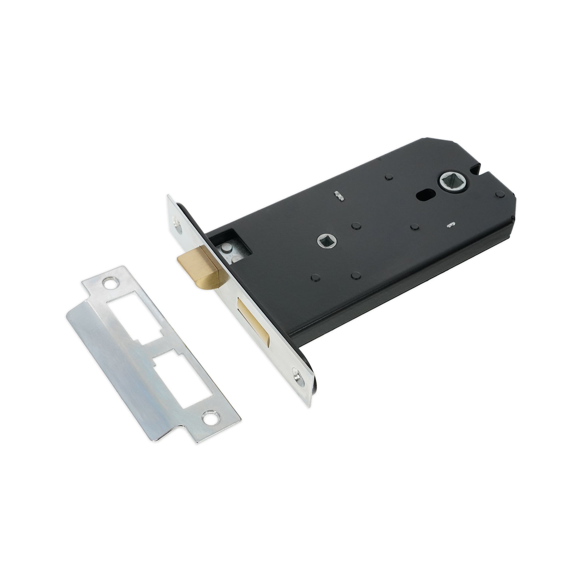 3 Lever Horizontal Bathroom Lock 6" Polished Chrome