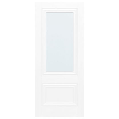 Lyon Laminate White prefinished 1 Panel 1 Light Glazed Internal Door PM Mendes
