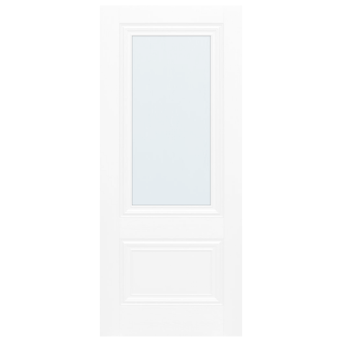 Lyon Laminate White prefinished 1 Panel 1 Light Glazed Internal Door PM Mendes