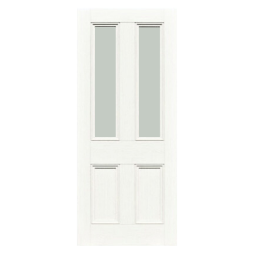 Toulouse White prefinished Laminate 2 Panel 2 Light Glazed Internal door PM Mendes