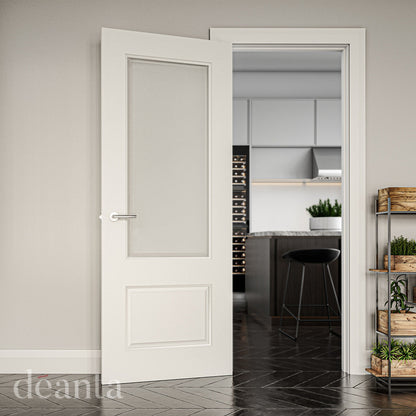Madison White Primed Bevelled Glazed Internal Door