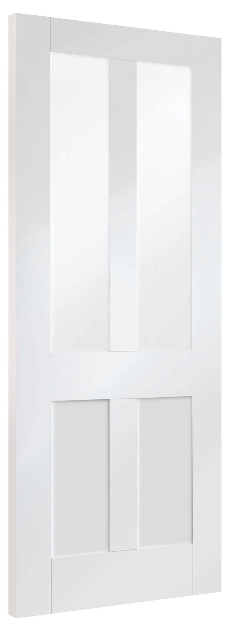 Malton White Primed  Shaker with Clear Glaze Internal Door 3d