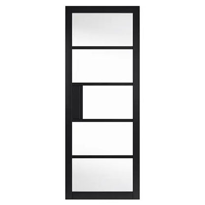 Metro Black Urban Clear Glass Internal Door