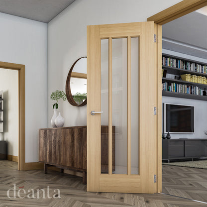 Norwich Unfinished Oak Bevelled Glaze Internal Door