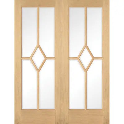 Oak Reims Glazed Pair LPD Doors