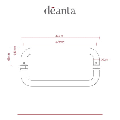 D-Pull Handle Satin Steel 22mmØ