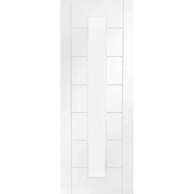 Palermo 1 Light Internal White Primed Door with Clear Glass Fire Door