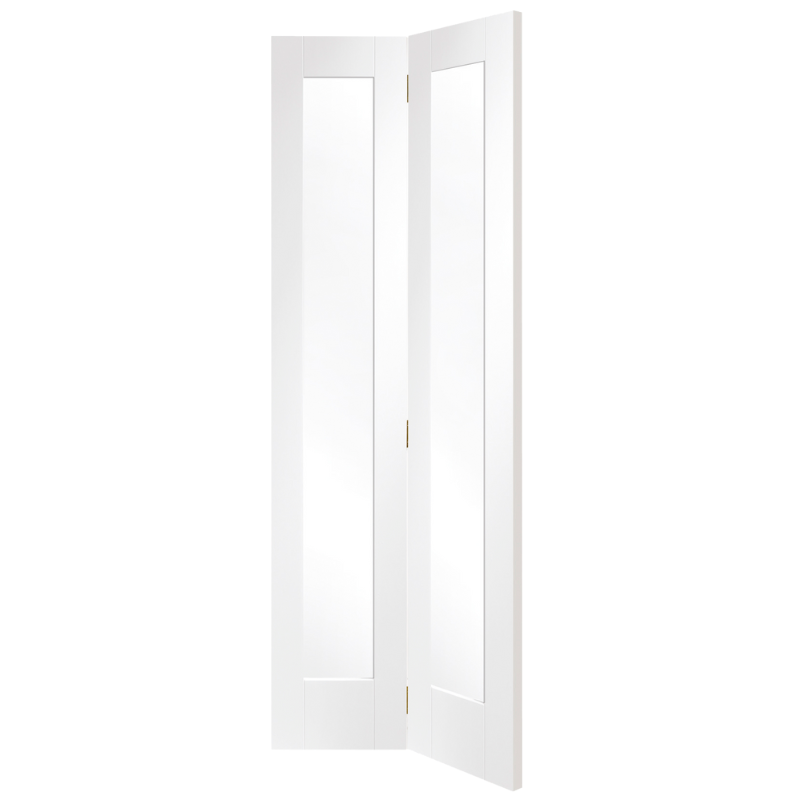 Pattern 10 Internal White Primed Bi-Fold with Clear Glass