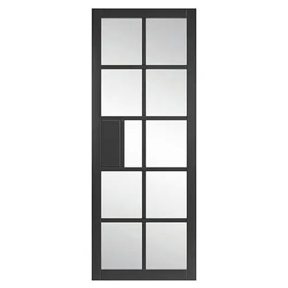 Plaza Black Clear Glass Urban Internal Door