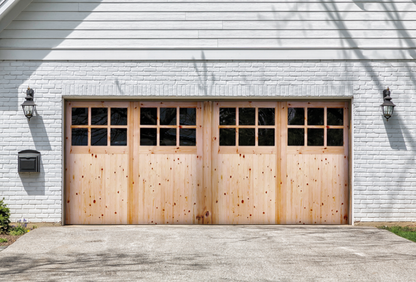 Single Glazed Garage Door Redwood