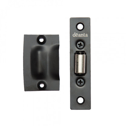 Roller Catch Matt Black Steel