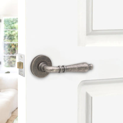 Hazel Lever Door Handle Pewter