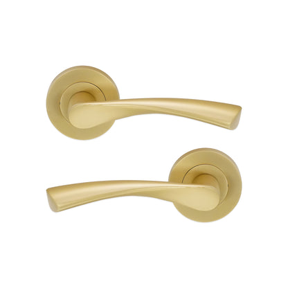 Mercury Lever Door Handle Satin Brass