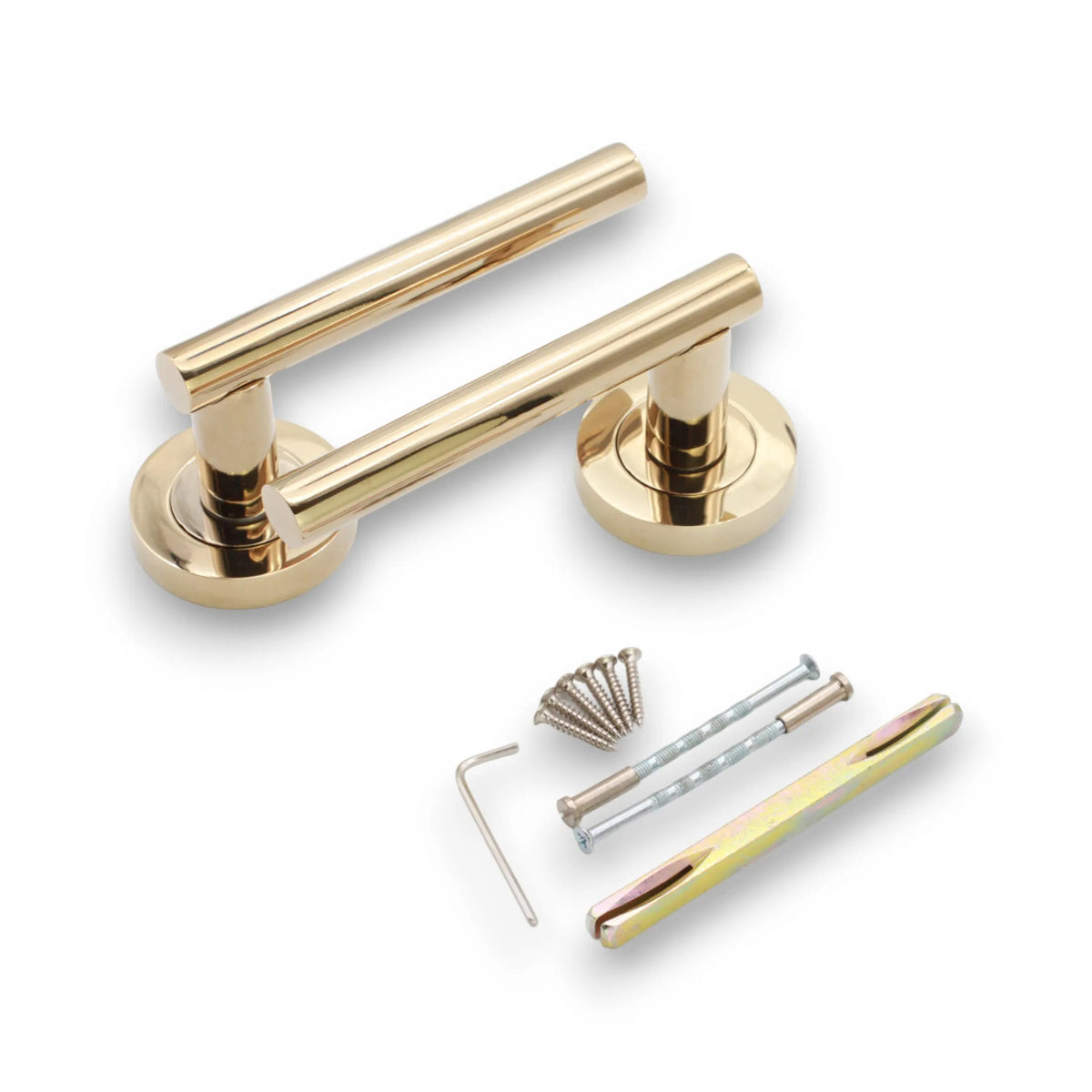 Jura Lever Door Handle PVD Brass