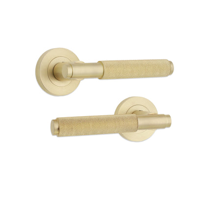 Connaught Lever on Rose Satin Brass