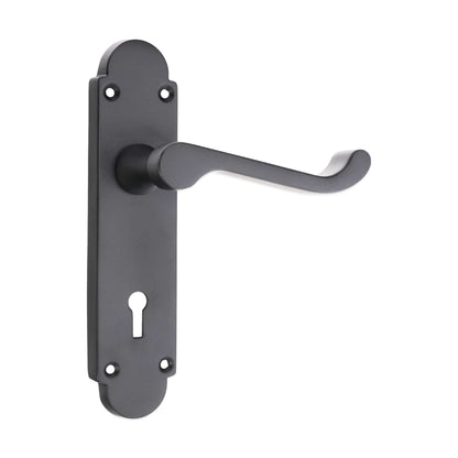 Oakley Lever on Backplate Lock Matt Black