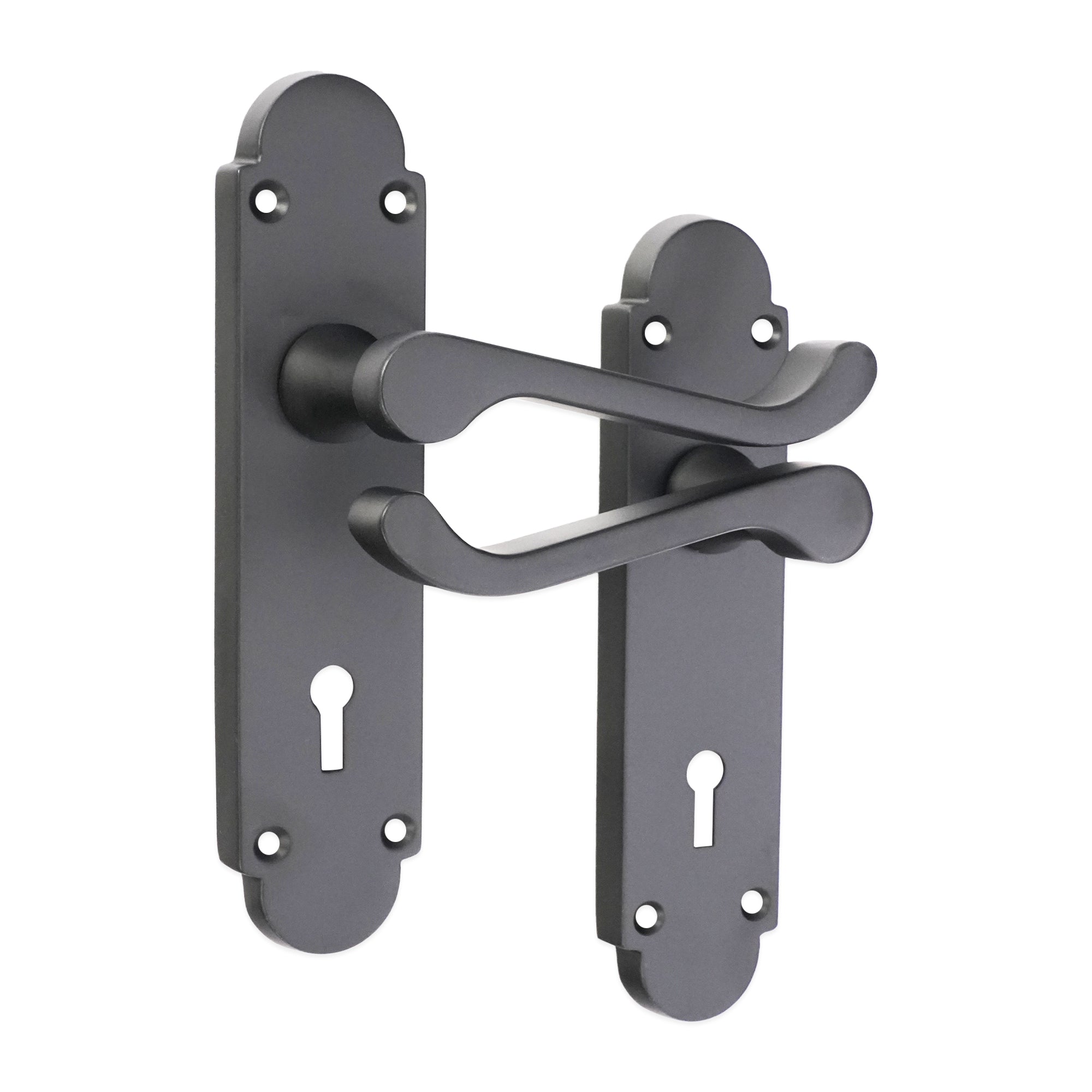 Oakley Lever on Backplate Lock Matt Black