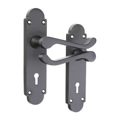 Oakley Lever on Backplate Lock Matt Black