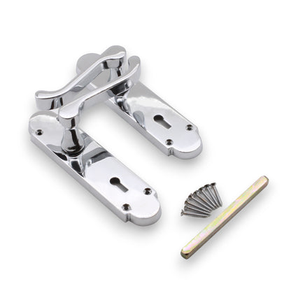 Oakley Lever on Backplate Lock Polished Chrome