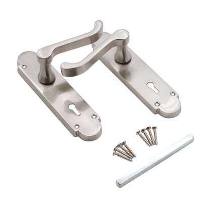 Oakley Lever on Backplate Lock Satin Nickel
