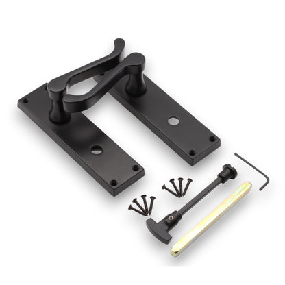 Victorian Scroll Bathroom Lever Handle 150mm Matt Black