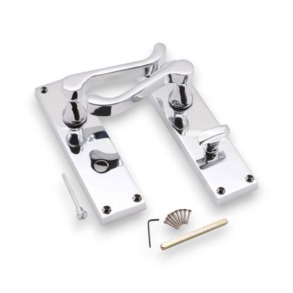Victorian Scroll Bathroom Lever Handle 150mm Polished Chrome
