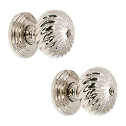 Burcot Mortice Door Knob Polished Nickel