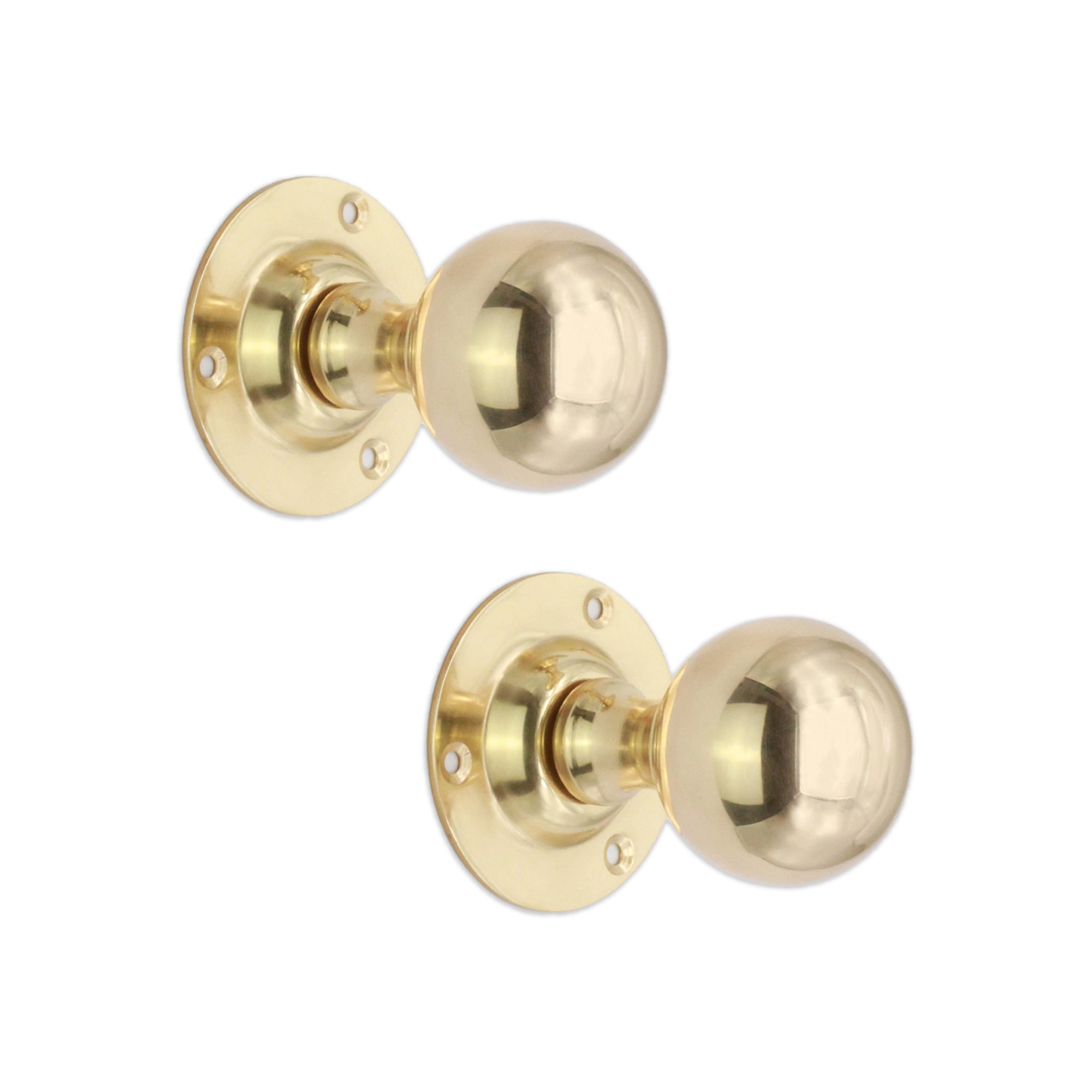 Ball Door Knob Polished Brass