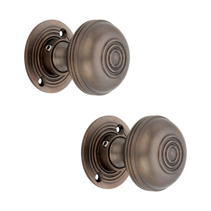 Bloxwich 50mm Rim/Mortice Door Knob Aged Bronze