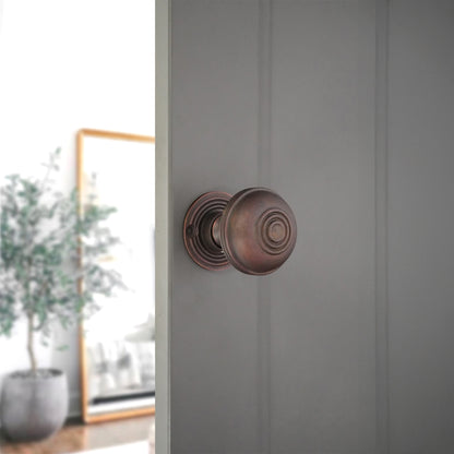 Bloxwich 50mm Rim/Mortice Door Knob Aged Bronze