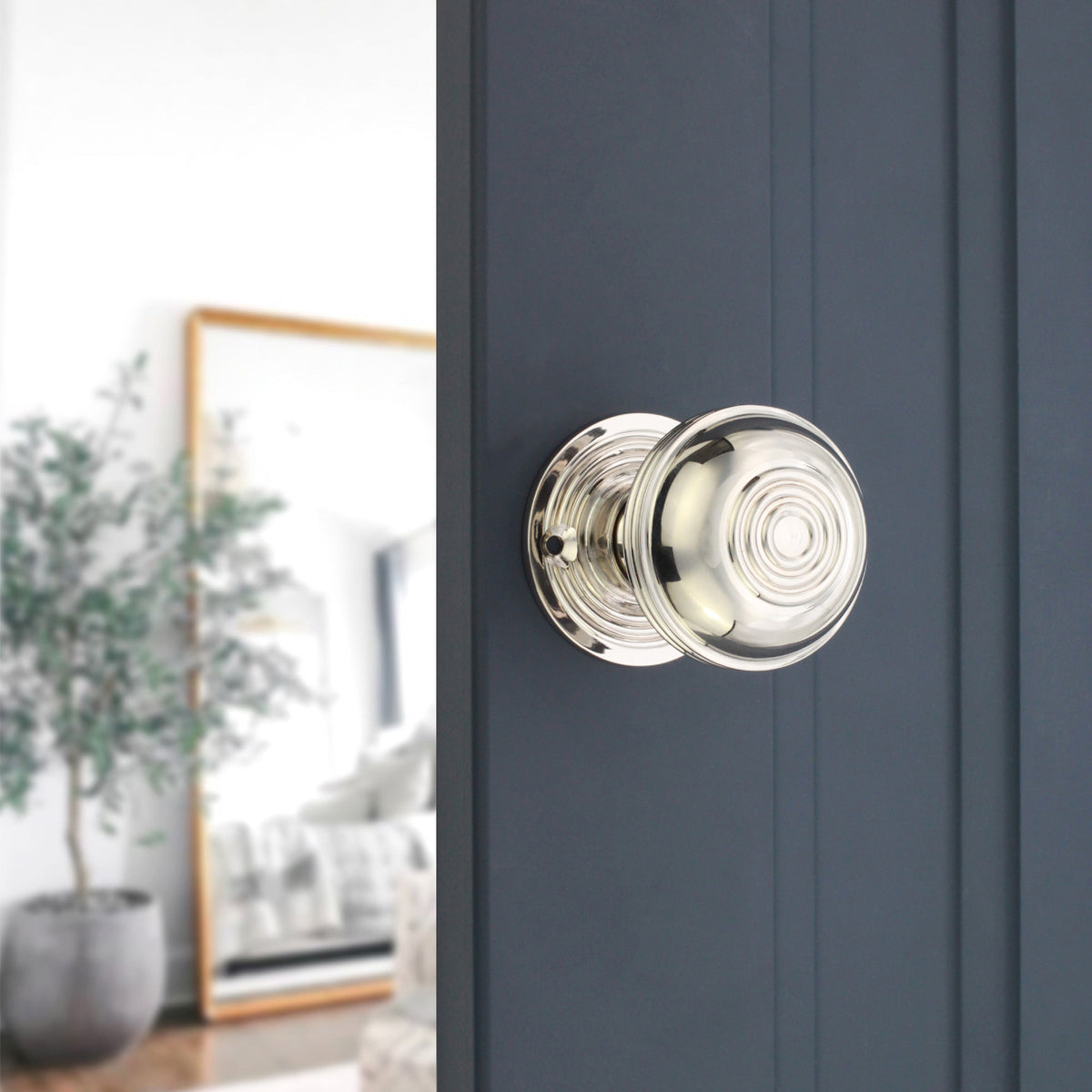 Bloxwich 50mm Rim/Mortice Door Knob Polished Nickel