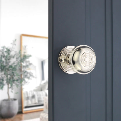 Bloxwich 50mm Rim/Mortice Door Knob Polished Nickel
