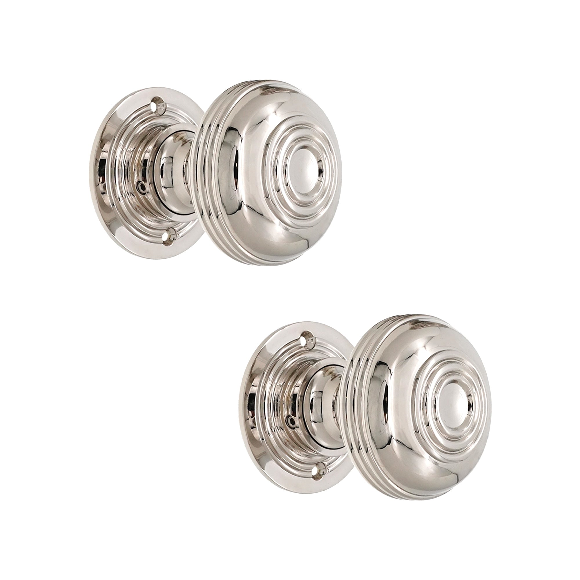 Bloxwich Large 60mm Rim/Mortice Door Knob Polished Nickel