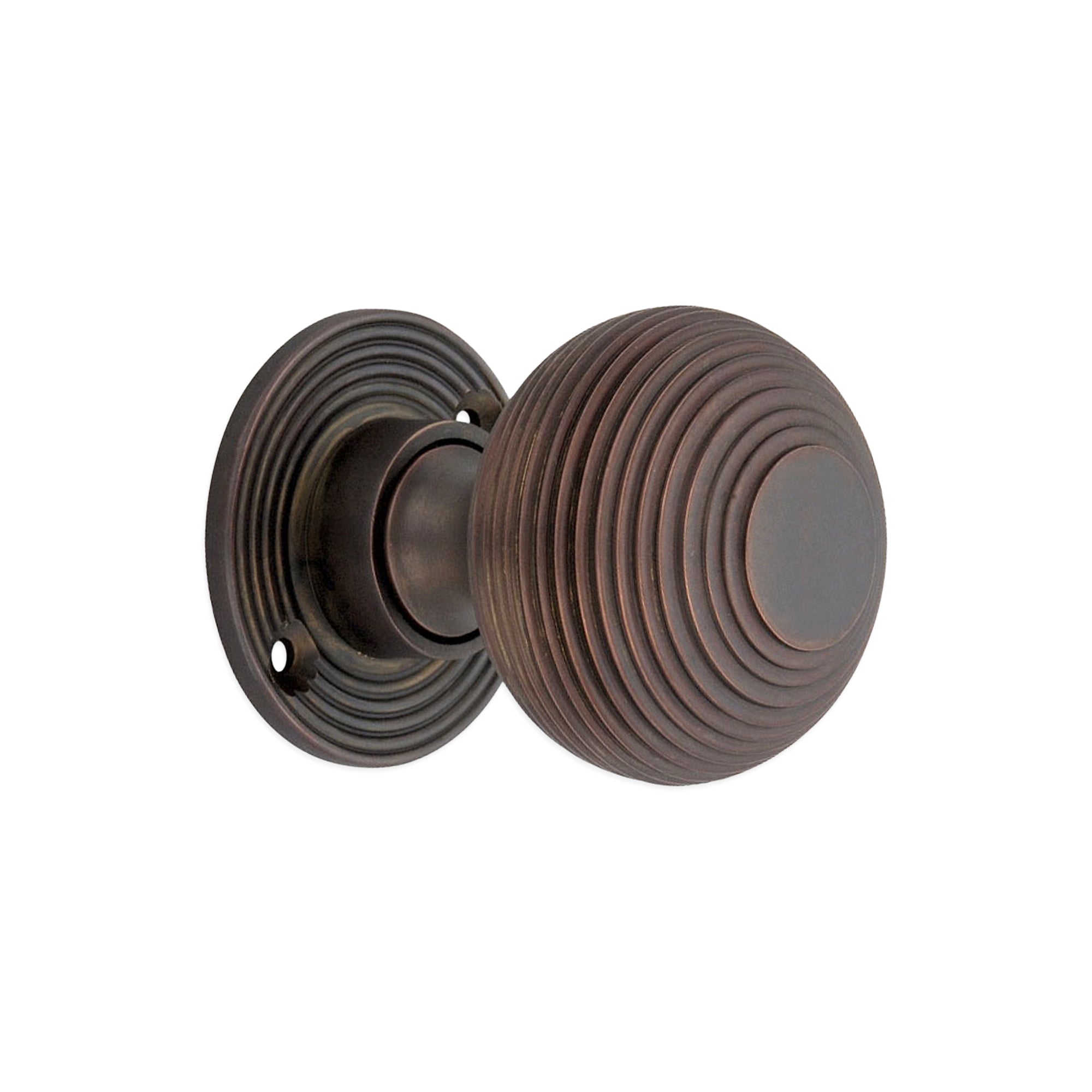 Beehive 50mm Rim/Mortice Door Knob Aged Bronze