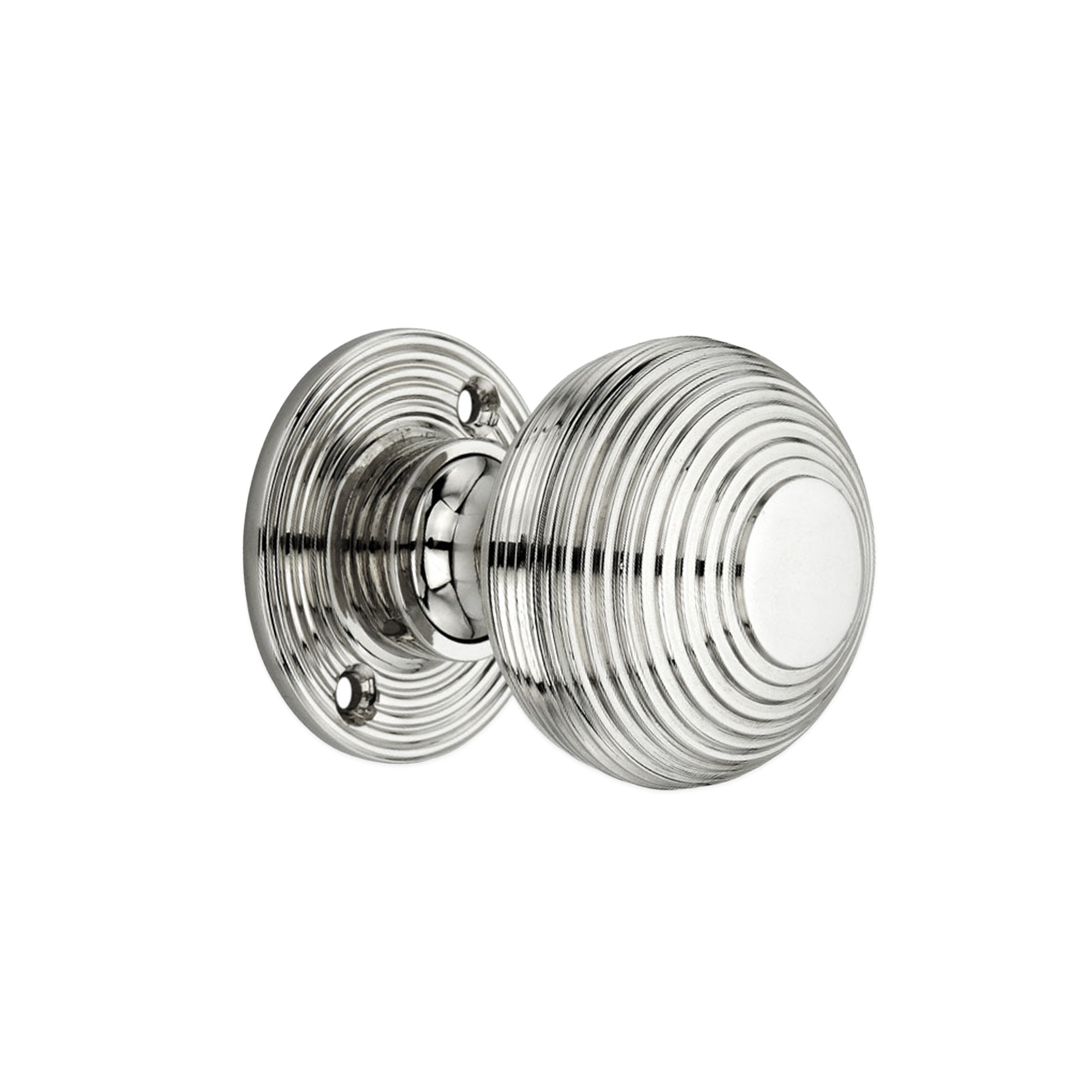 Beehive 50mm Rim/Mortice Door Knob Polished Nickel