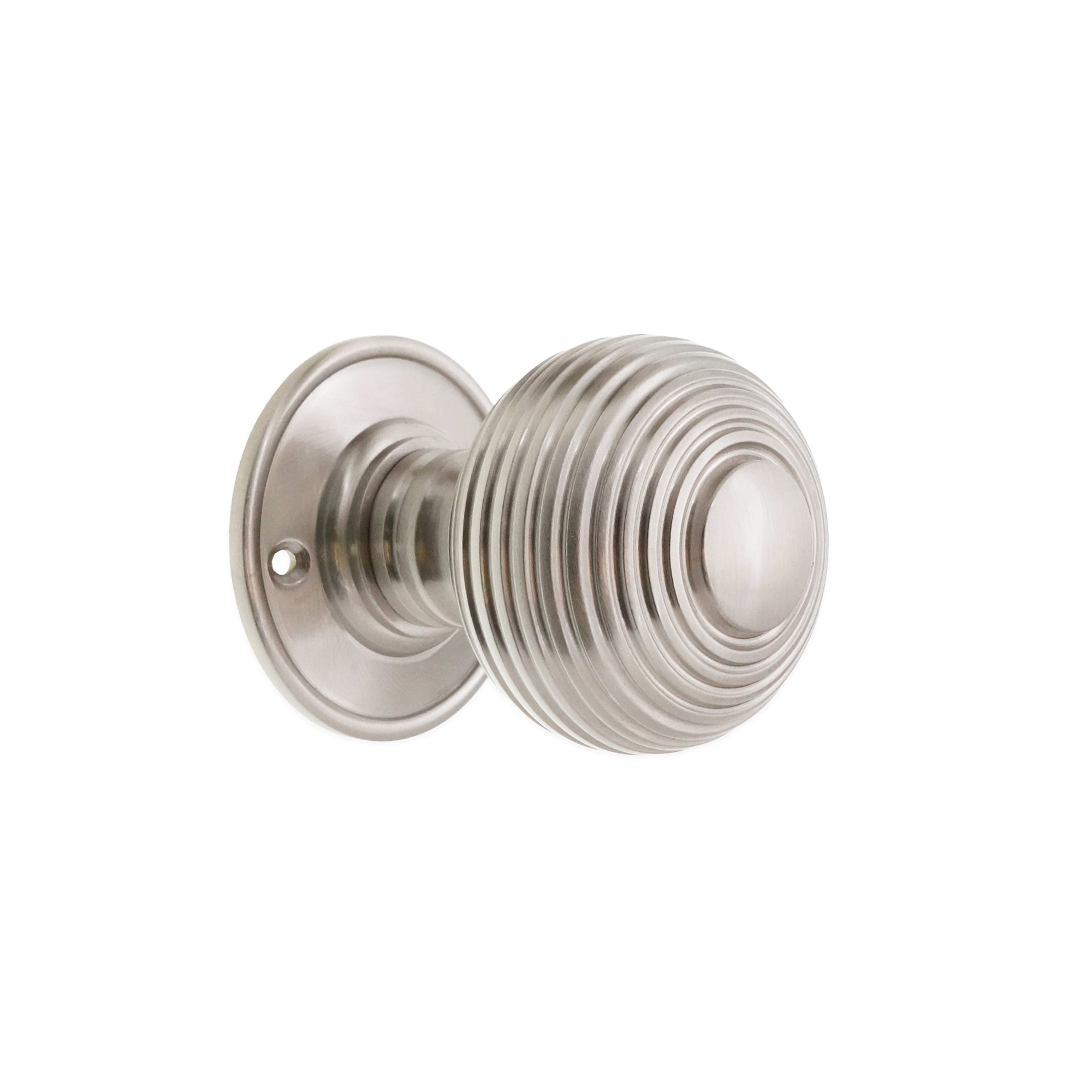 Beehive Large 60mm Mortice Door Knob Satin Nickel