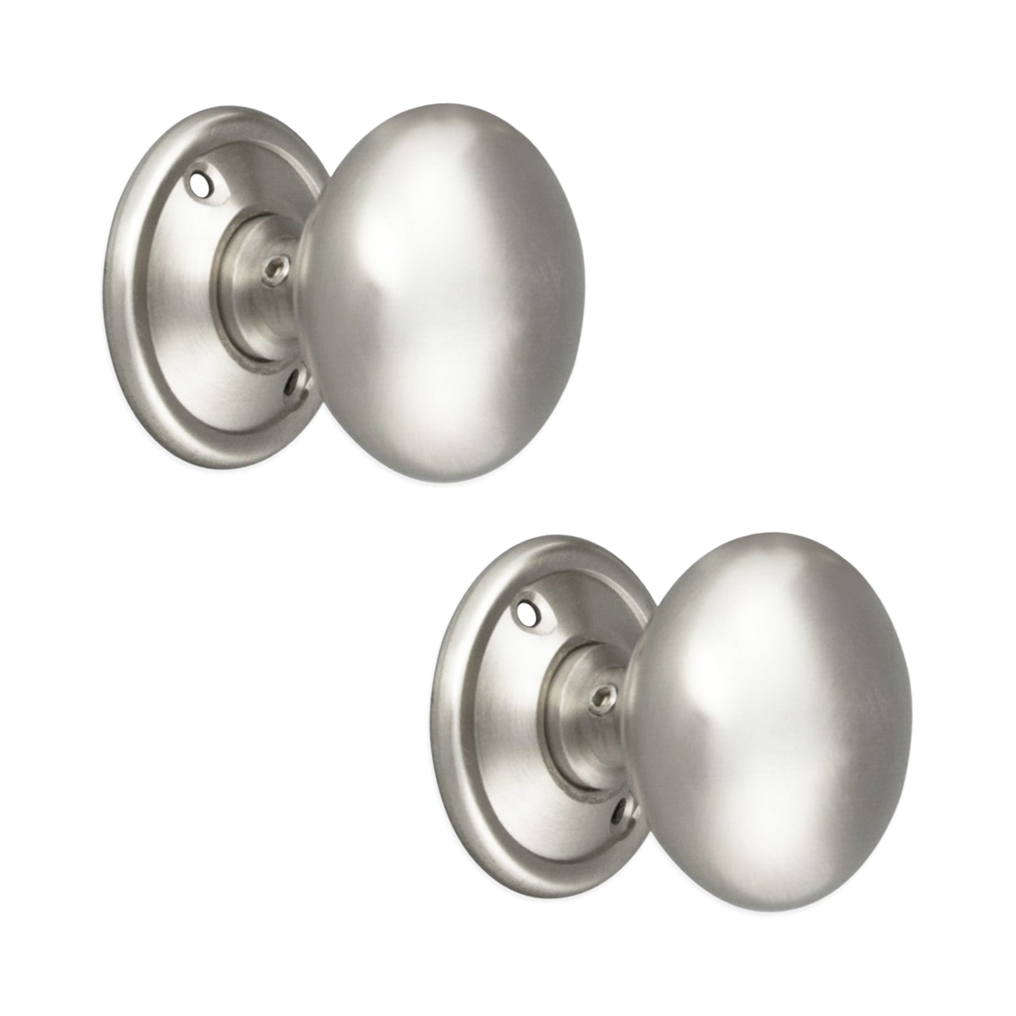 Cottage Large 50mm Rim/Mortice Door Knob Satin Chrome