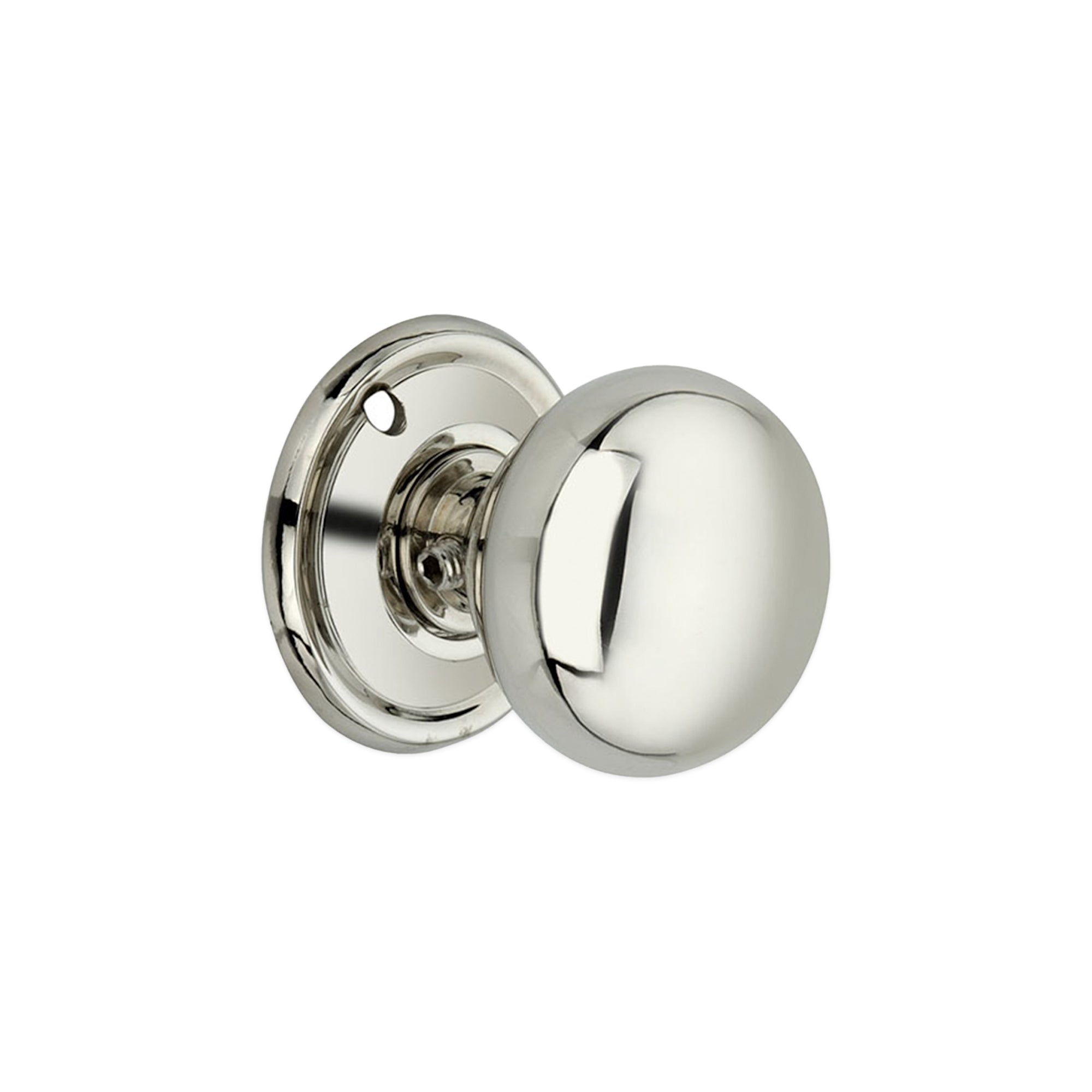 Cottage Small 40mm Rim/Mortice Door Knob Polished Nickel