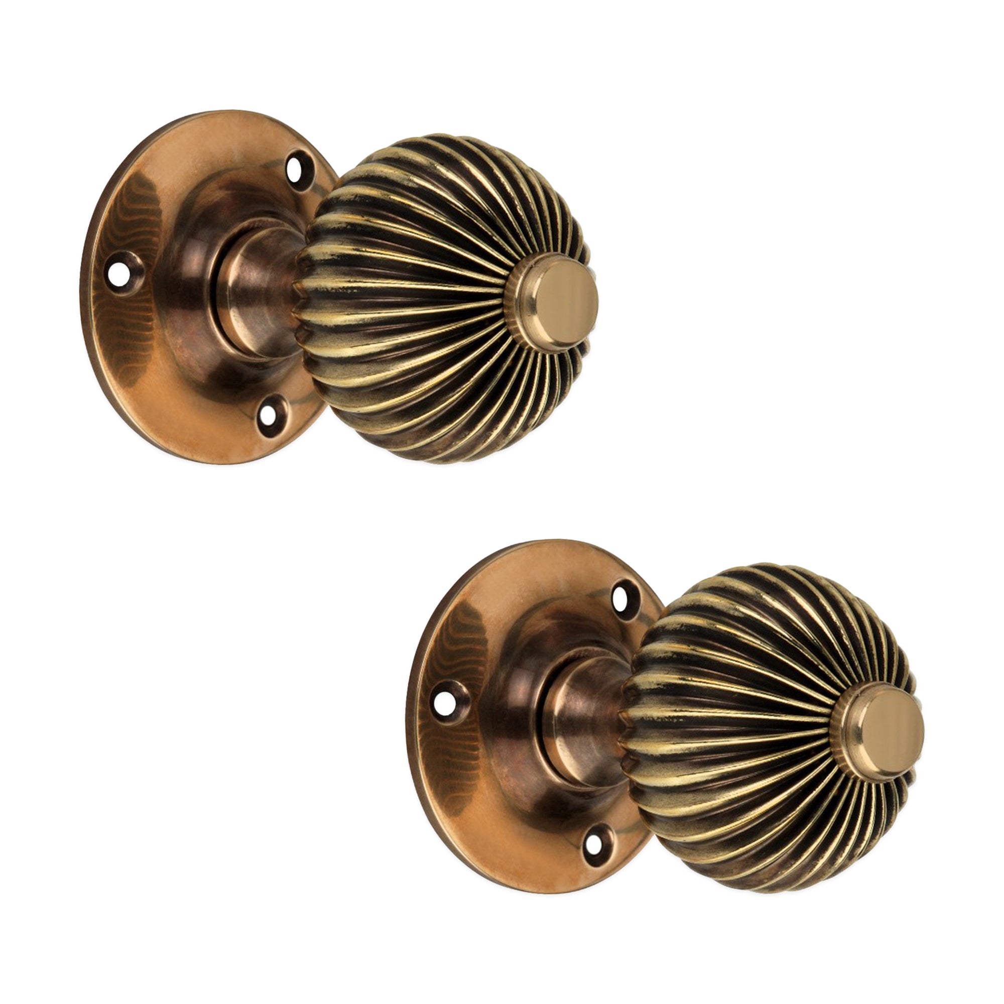 Regency Mortice Door Knob Aged Brass