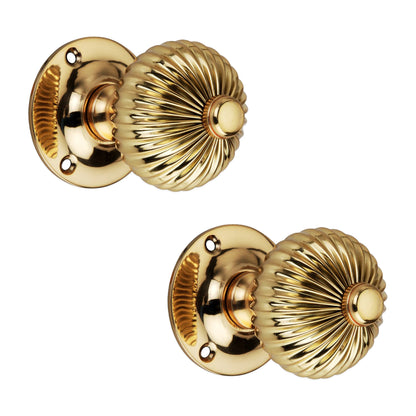 Regency Mortice Door Knob Polished Brass