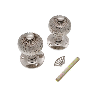 Regency Mortice Door Knob Polished Nickel
